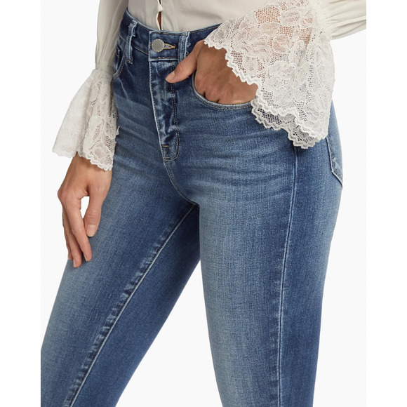 L'Agence Jeans Womens 23 Blue Margot High Rise Skinny Stretch  Denim USA‎ NWT - Picture 9 of 14